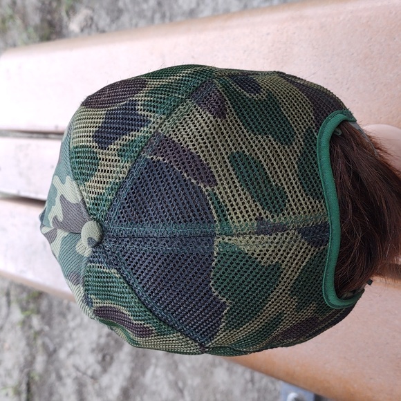 Vintage Wolters Liquors Vadnais Heights, Mn. Camouflage Snapback Hat Cap OSFM - Picture 4 of 9